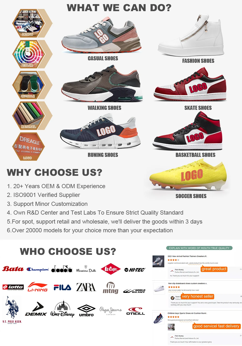 Custom Men's Running Shoes Breathable Durable Sneakers