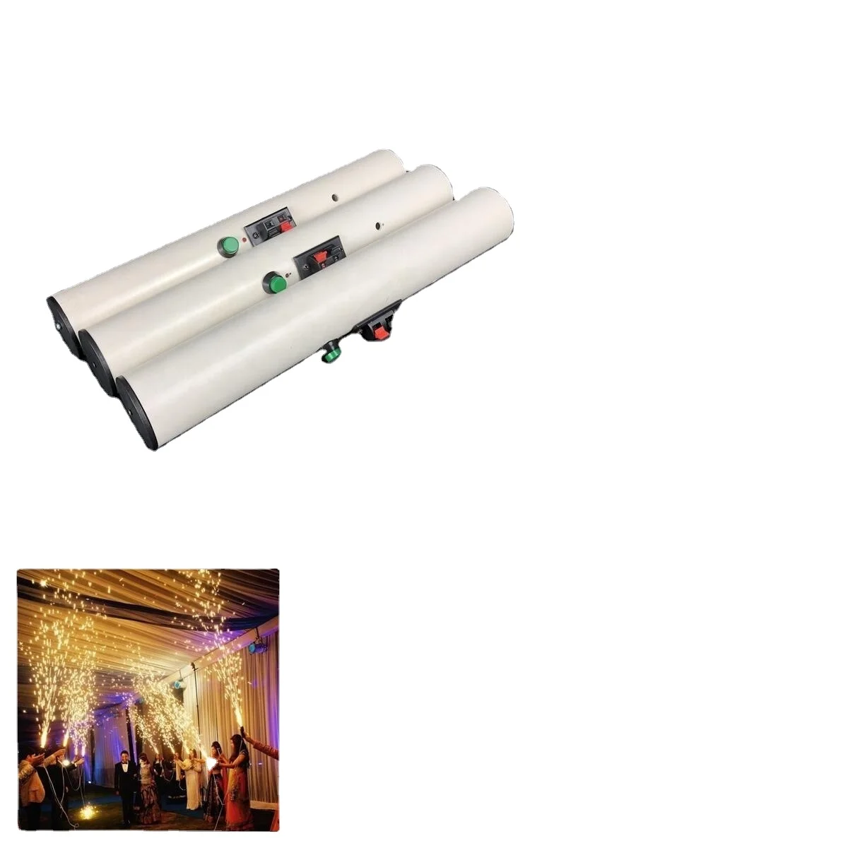 Firing System Handheld Cold Fountain Fireworks Pyro Wedding Machine FT008 Fountain Sparkler Gun Shooter Hand Held Stage