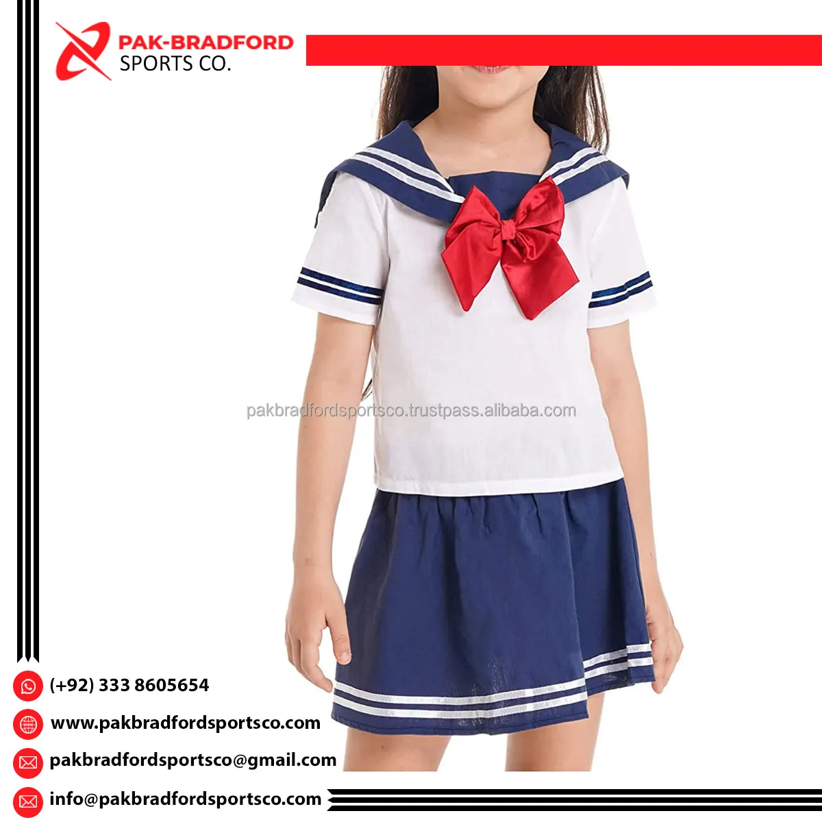 Factory Direct Sale School Uniform For Kids Girls Wholesale Custom Logo
