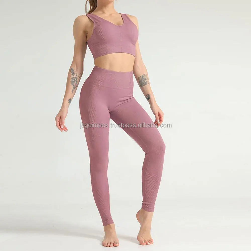 Hot Selling Custom Design Fitness Clothing Women Yoga Set / Exercise
