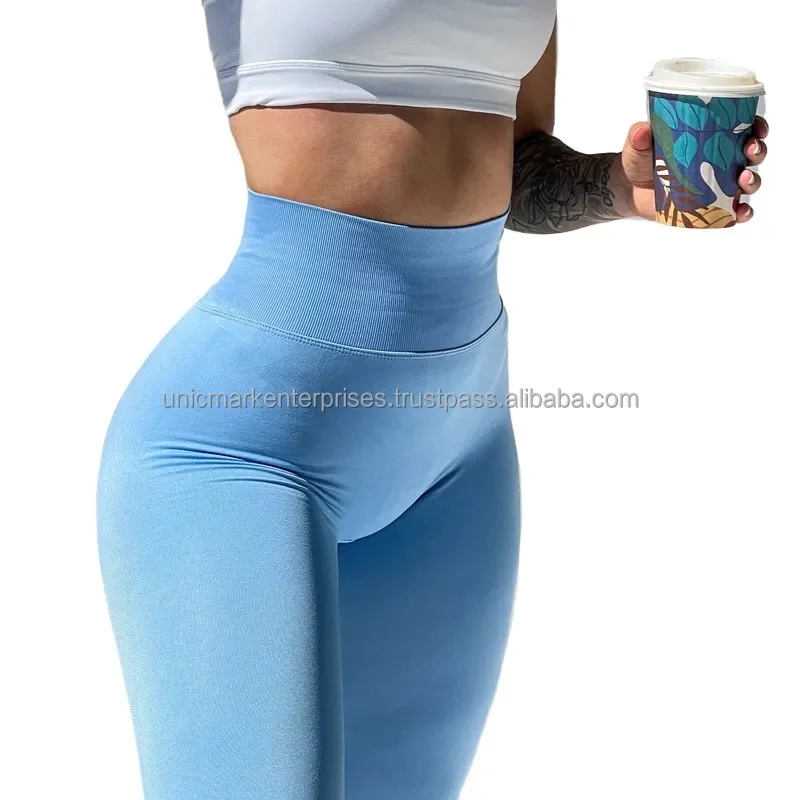 Hot Selling Seamless Pants Sexy Hide Cellulite High Elastane Legging High Waist Scrunch Bum Yoga 7460