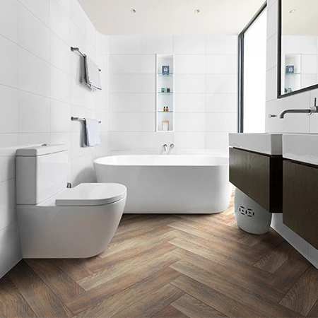Wood Grain Unilock Design Advanced Vinyl Rigid Core Spc Luxury Flooring Vinyl Plank for Bath Room