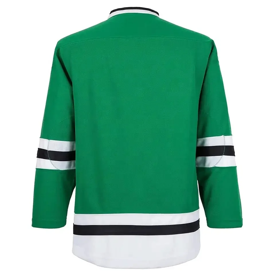 Custom Green White Hockey Jersey 3d Print Youth Men Ice Hockey Jersey