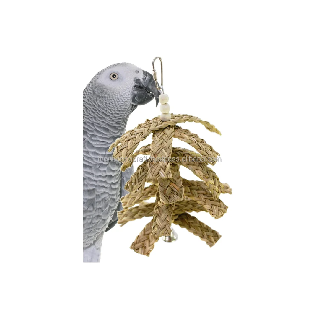 Creative Style Natural Rattan Basket Bird Foraging Toy Parrot Shredder