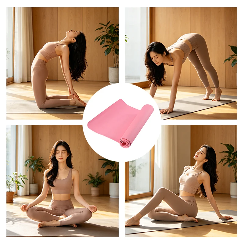 EVA Yoga Mat for Beginners Non Slip Exercise Mat Home Gym Yoga Studio Stock product detail 3