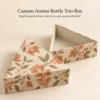 crema cálida / terracota con estampado de flor de neroli