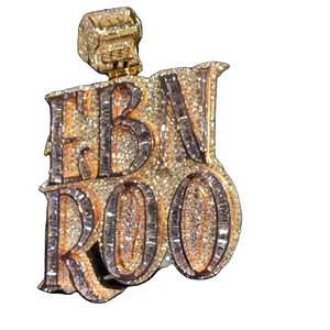 Customized 925 Sterling Silver Diamond Pendant High Quality Iced Hip Hop Style Moissanite Fine Jewelry Pendants & Charms