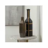 Metallic Antique Bronze & Matte Black with Gold Grid