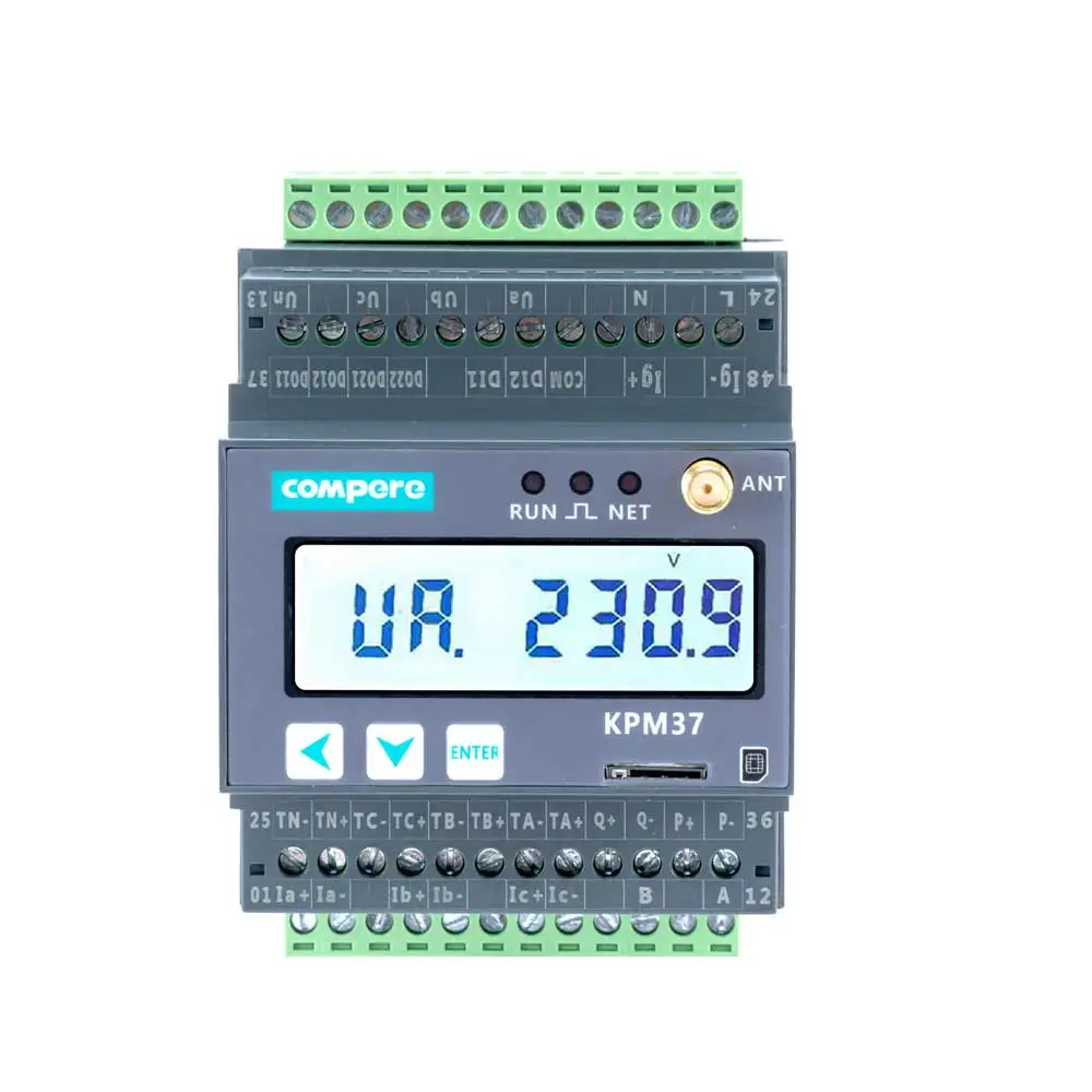 WIFI Power Analyzer IOT Based Wireless Din Rail Multifunction Power Meter 3 Phase Energy Meter