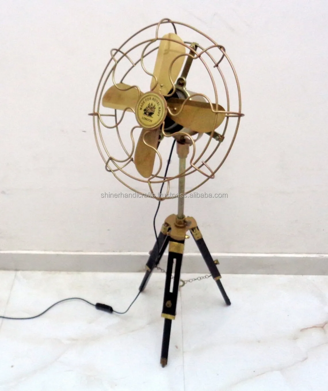 Table Fan, Brass, 120, Electric - detail 2