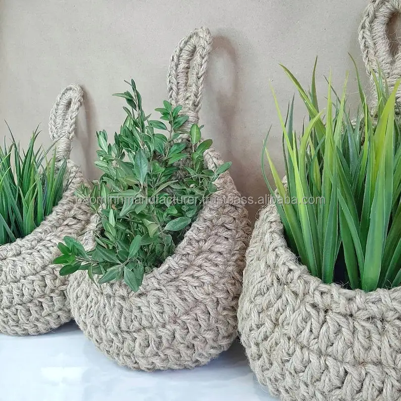 Jute Rope Garlic Onion Hanging Basket Vegetable Basket Hanging Fruit