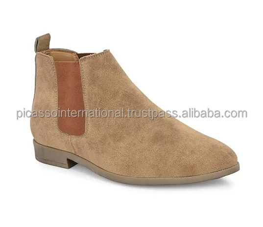 High Quality Best Selling Customized Logo Modern Design Men's Smart Casual Wear 100% Swede Leather Classic Ancle Boot