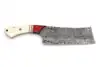 Natural Off-White Bone, Vibrant Red Bolster Accent