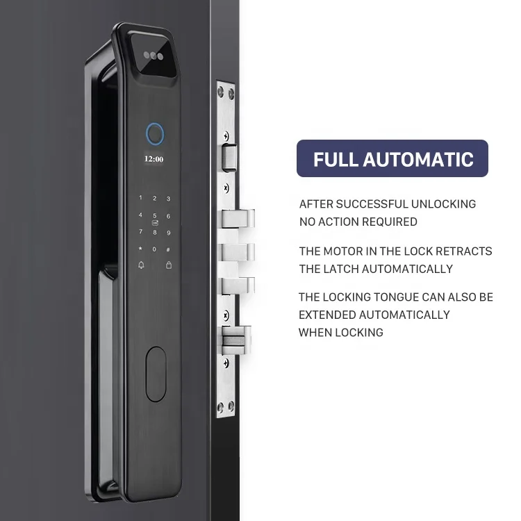 Security 3D Face Recognition Fingerprint LockTop Wifi Camera Digital Locks Nfc Card Key Rfid Code Smart Door Lock XF09