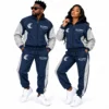 Navy Blue and White