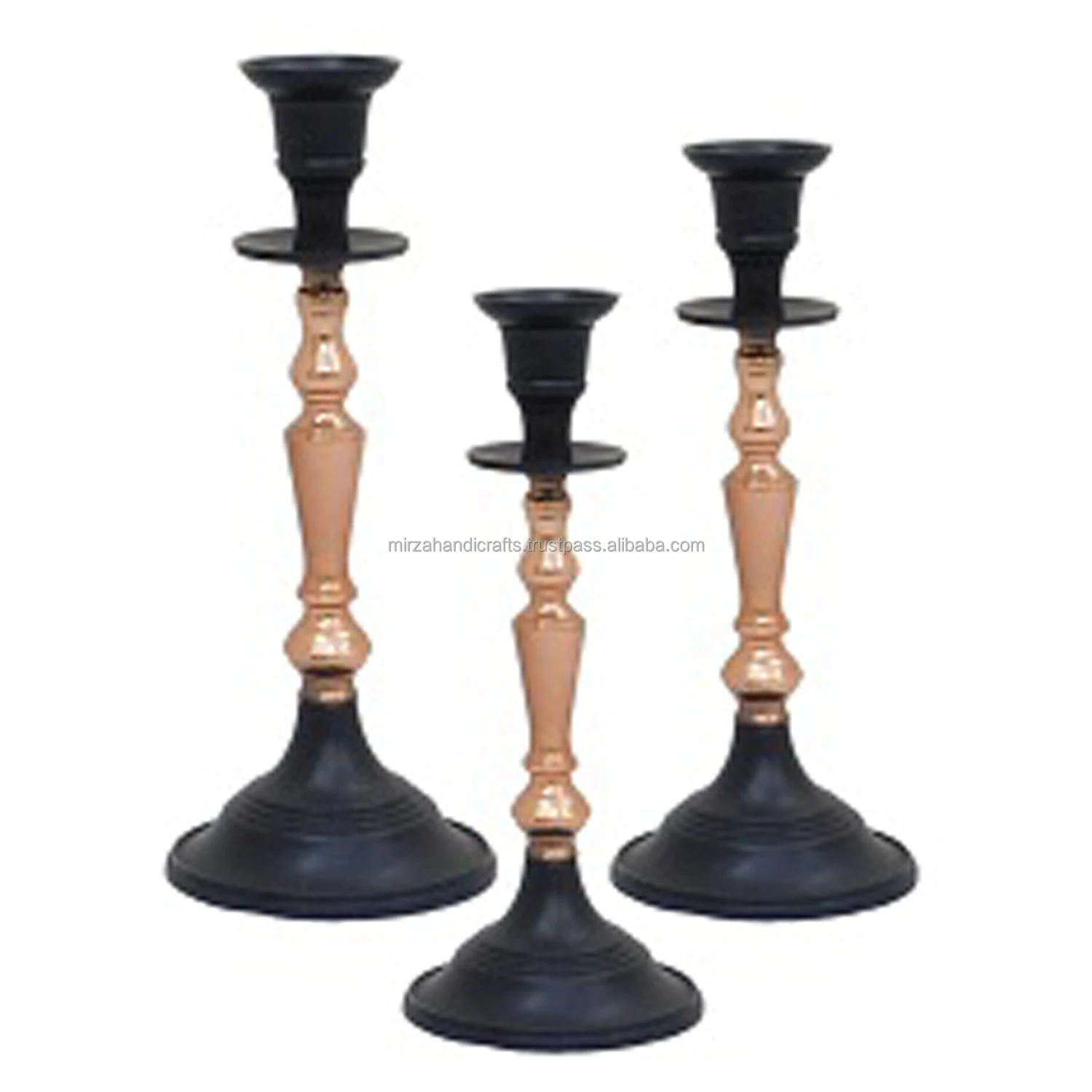 Rough Cast Brass Pillar Candleholder Home