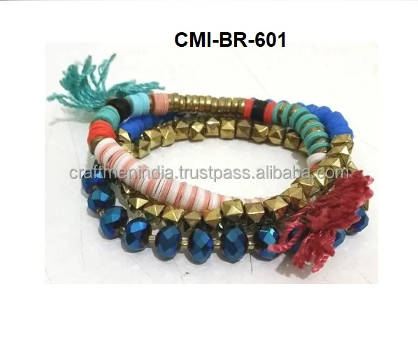 Indian Multi Color Beaded (Seed Bead) Bracelets For Women and Girls