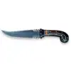 Dark Wood Handle, White Mosaic Dot