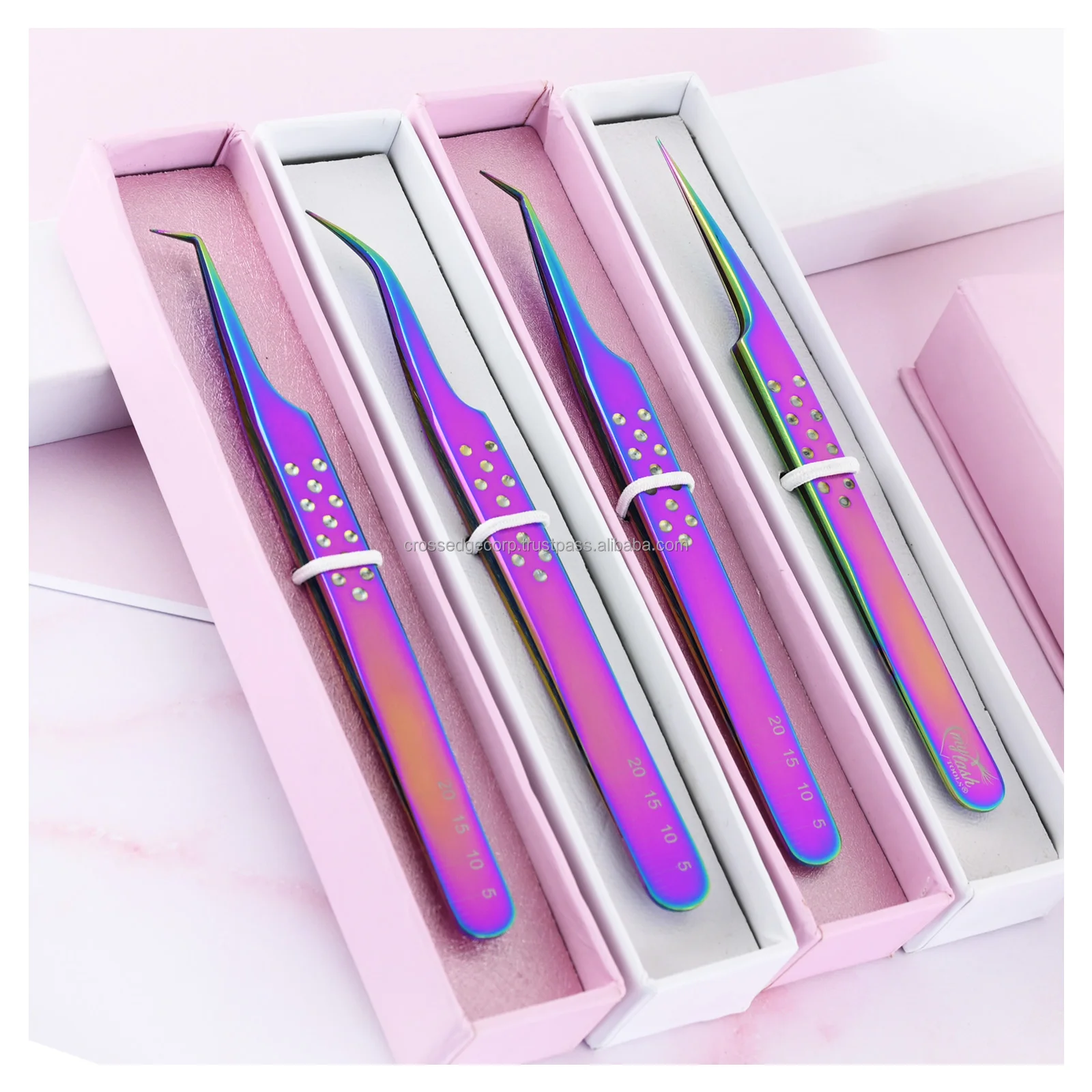 Professional Eyelash Extension Tweezers Best Fiber Tips For Perfect