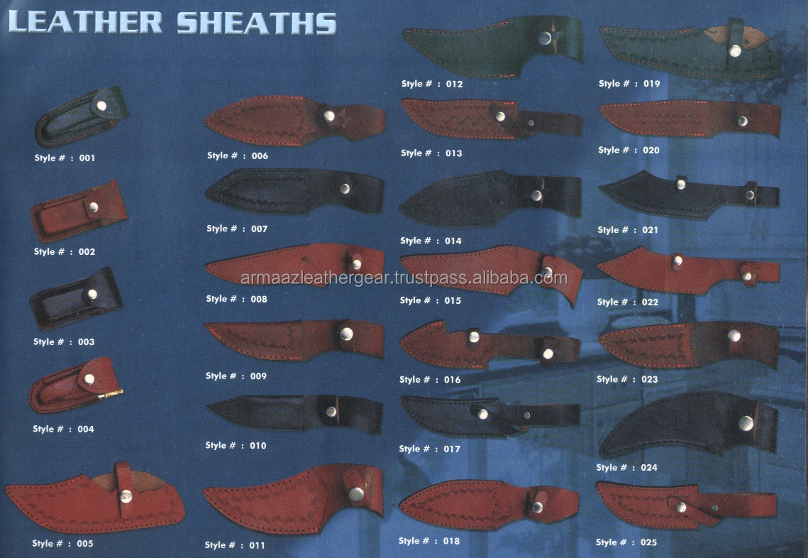 Horizontal Folding Knife Sheaths Are Made Of Dark Brown High Quality