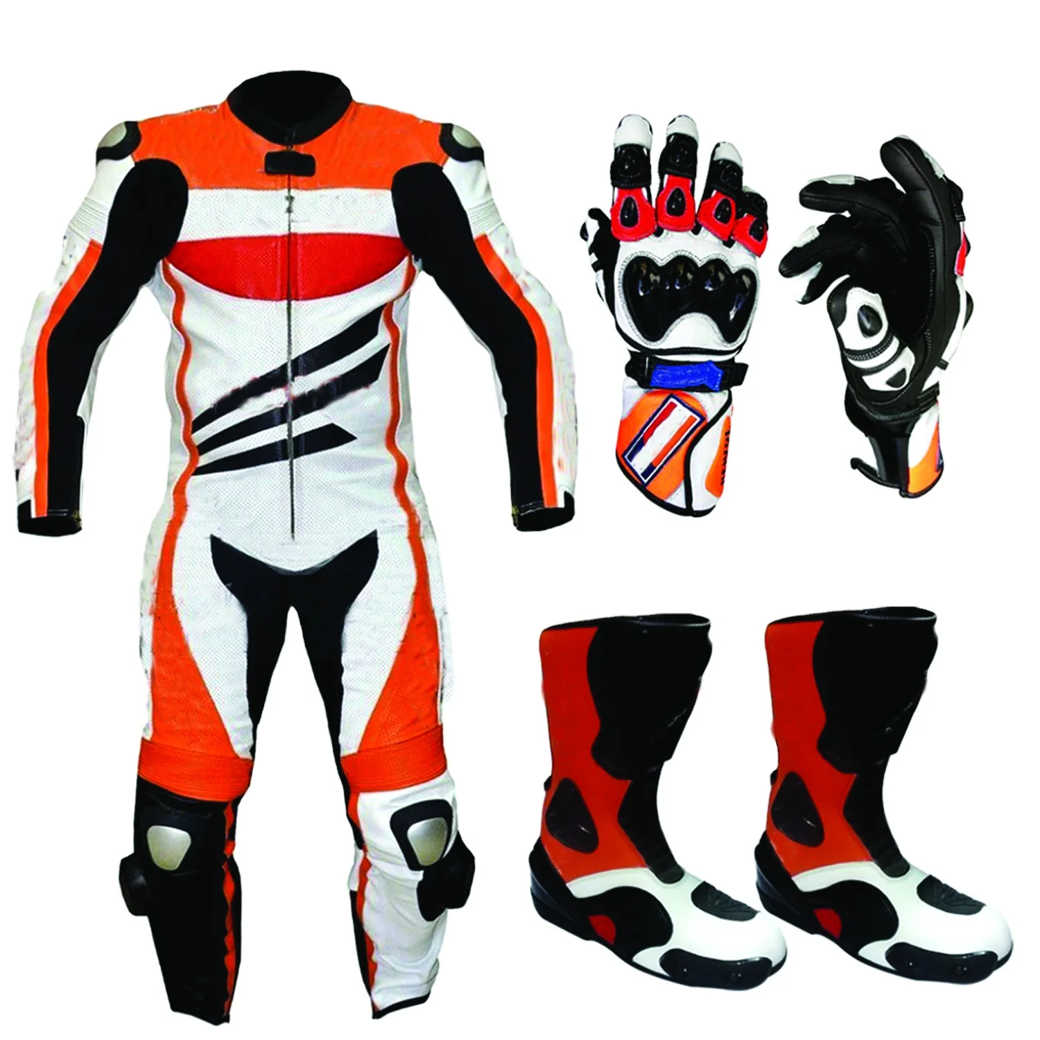 Motorcycle Leather Gear Racing Suit Motorbike Riding Race Suit 1 Piece ...