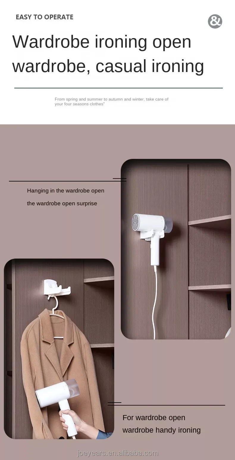 1200w Foldable Handheld Garment Steamer Electric Wired Wallmounted Clothes Steamer 200ml