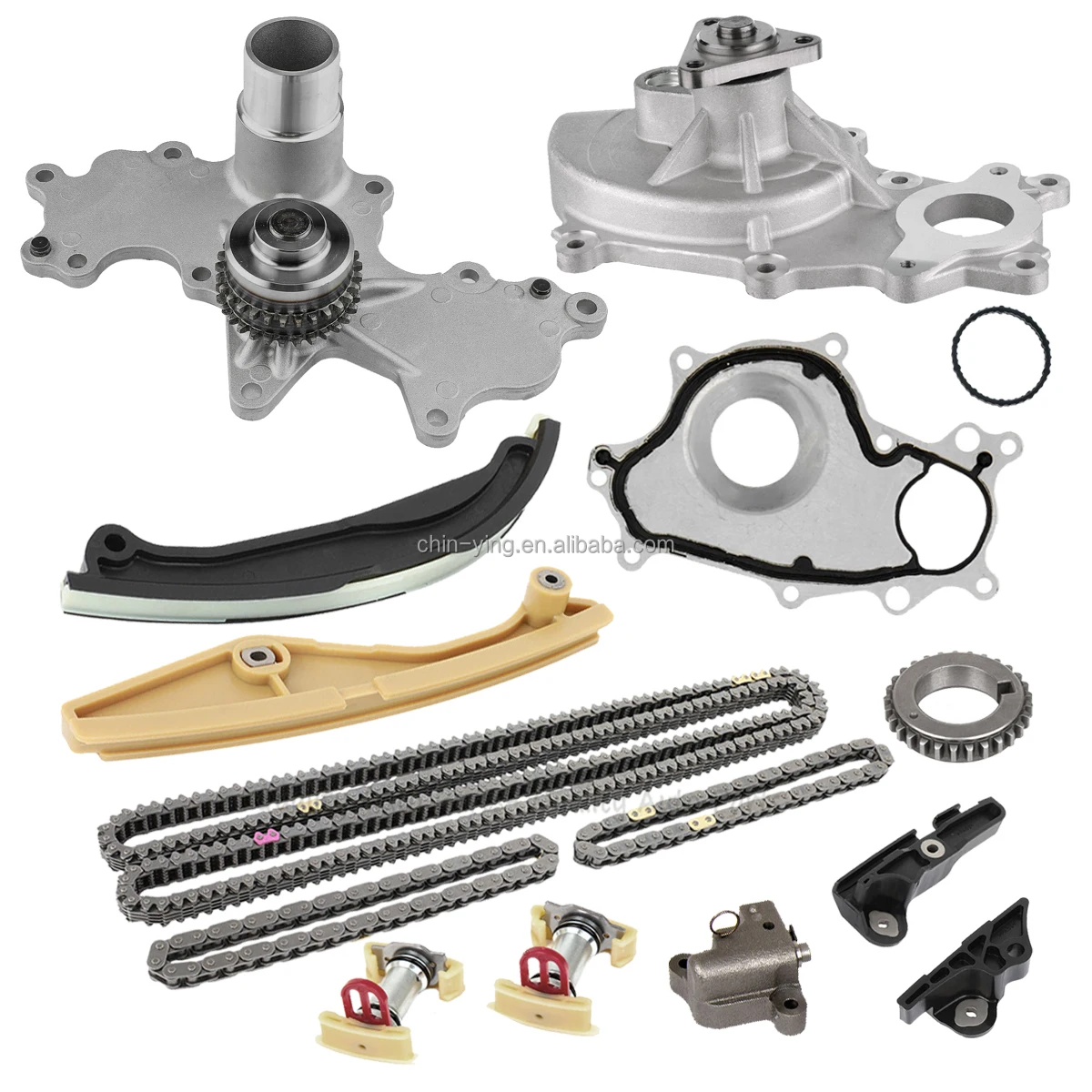 Timing Chain Kit Water Pump 3 Bolt Flange For Ford F150 El King Ranch Sport 3.5l Pw568