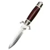 Handmade D2 Damascus Steel Bowie Knife Camel Bone