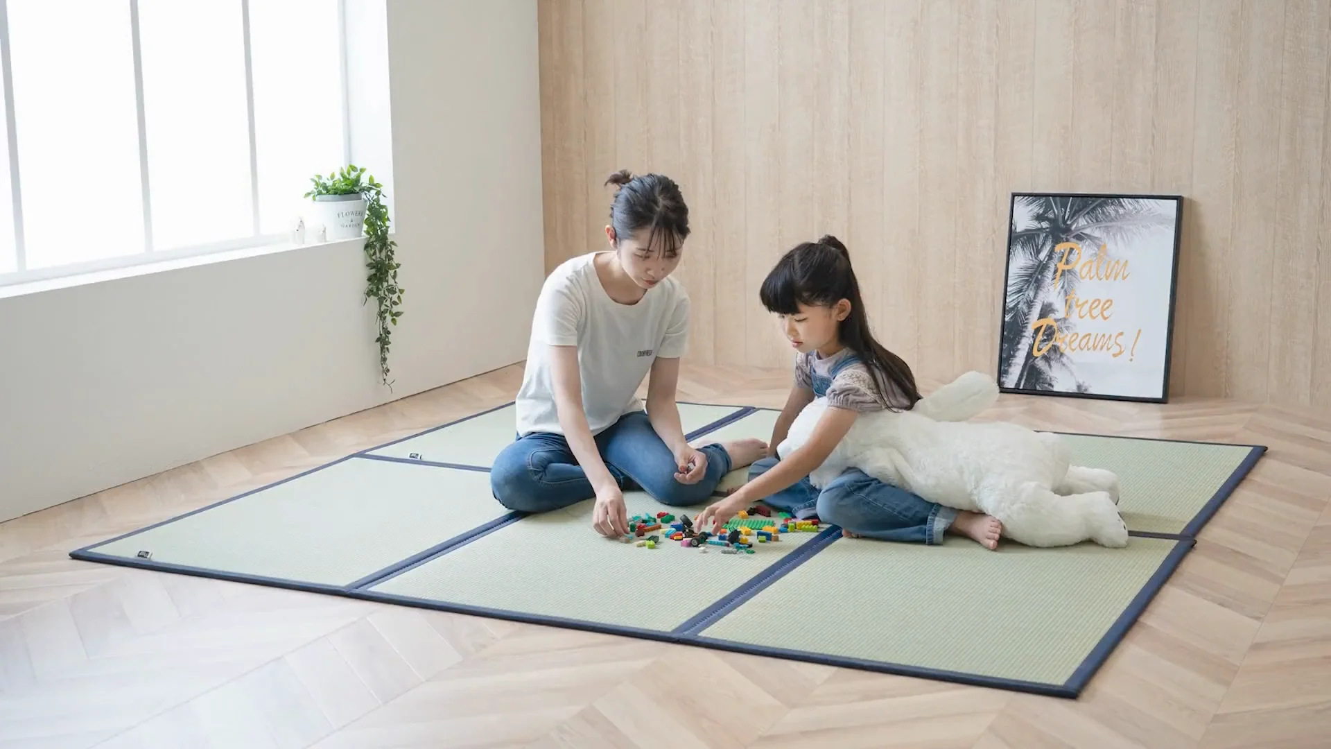 Unit Tatami Floor Puzzle Mat With Joints 82x82cm Japandi Interior