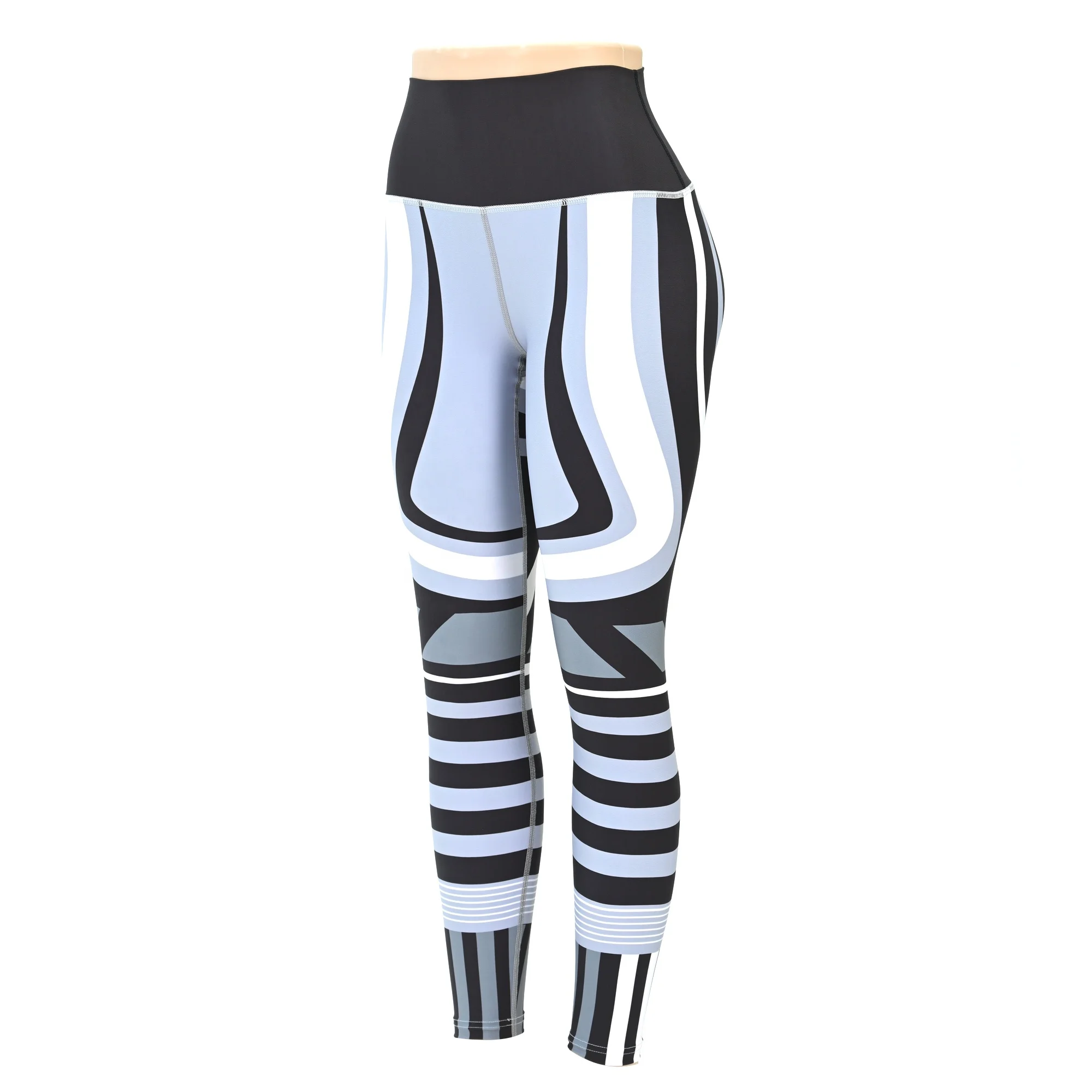 Girls High Waist Yoga Leggings for Women-Four-Way Stretch Quick Dry Anti-Bacterial OEM Sublimation Elastic Waist Sport Pants