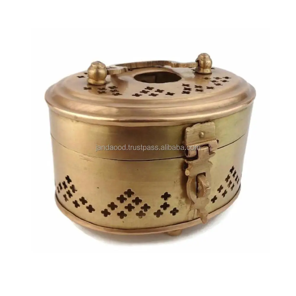 Antique Brass Incense Burner Box Holder Wiccan Alter Incense Brass ...