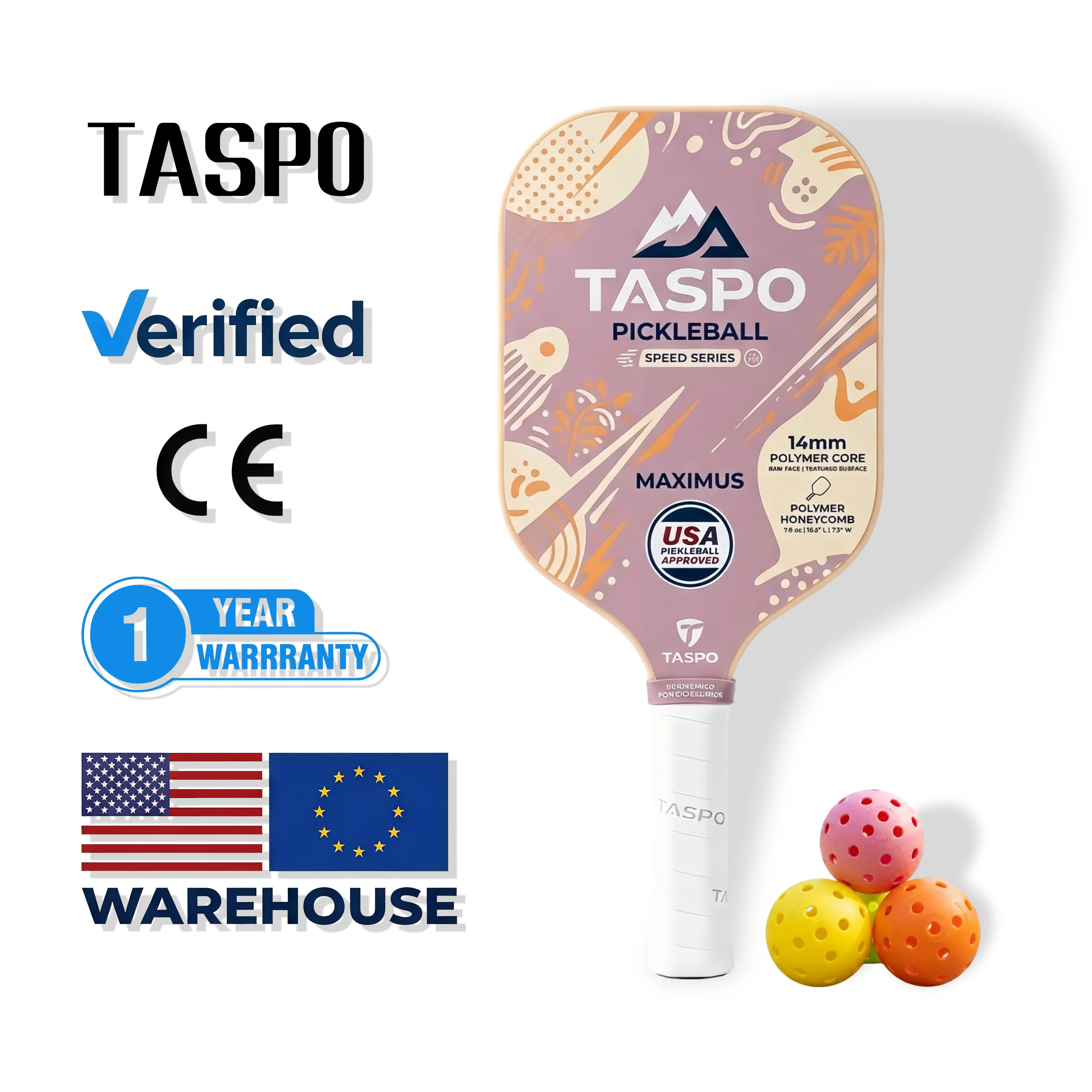 2026 USAPA Approved Pickleball Paddle Premium T700 Raw Carbon Fiber Surface Friction Textured Grit Honeycomb Core