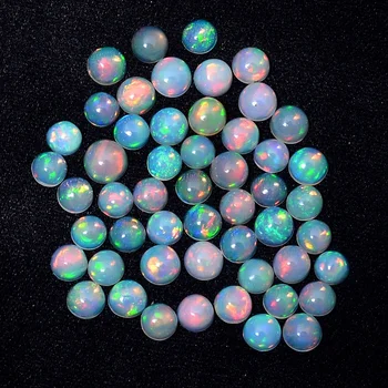 4mm Natural Ethiopian Opal Smooth Round Loose Calibrated Cabochons Supplier Shop Online Bulk Deal at Wholesale Price