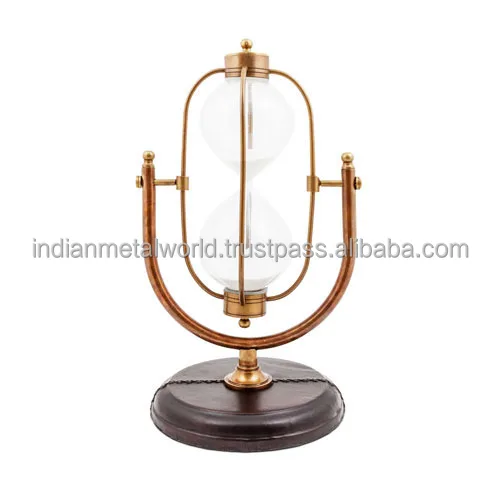 Индийские поставщики, высококачественное ремесло, винтажное украшение, бронзовый песок, таймер, латунные песочные часы, металлические песочные часы