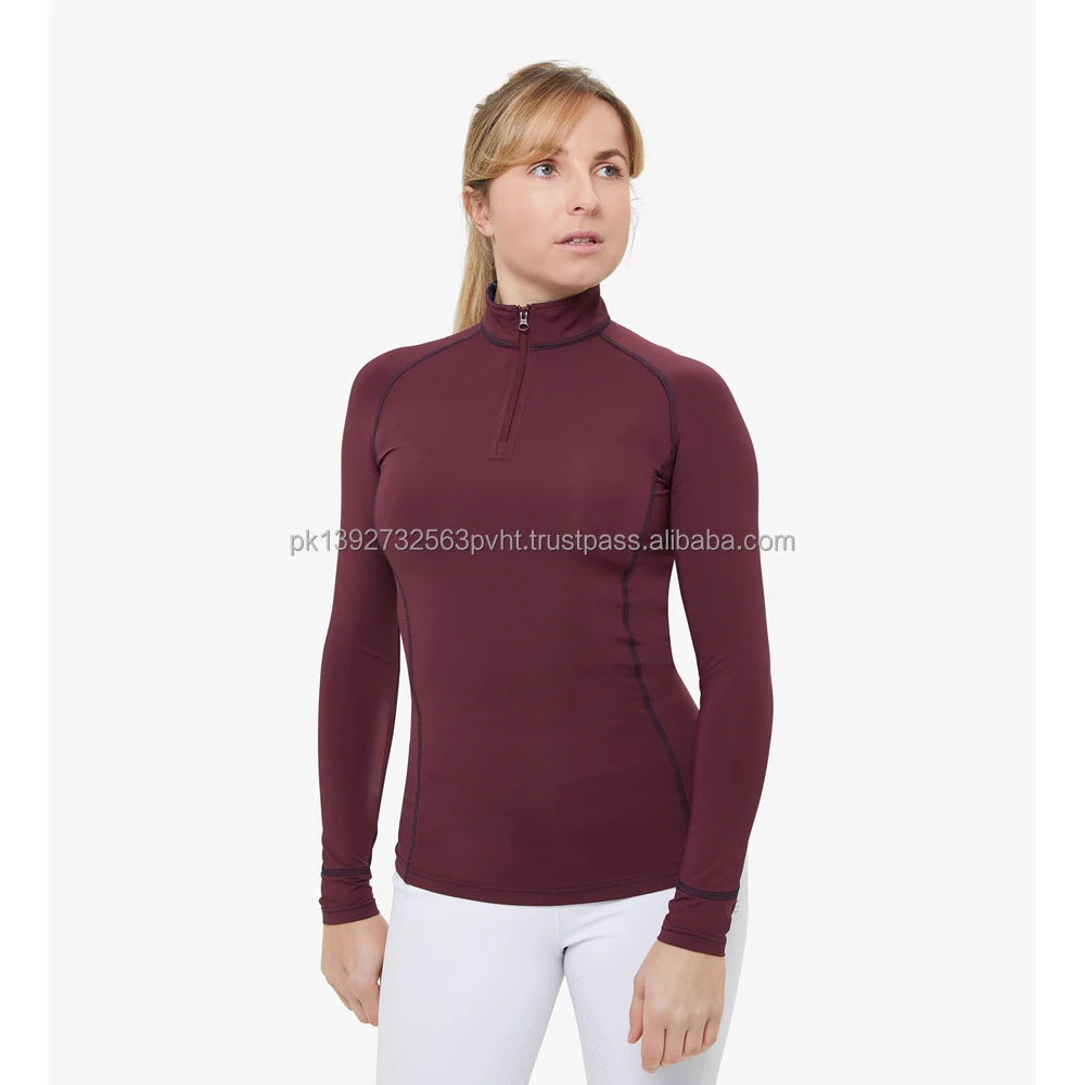 Horse Riding Base Layers Quick Dry Women Long Sleeve Shirt Equestrian