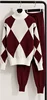 Burgundy / White