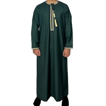 Khamis Arab Islamic Moroccan Qatar White Mens Jalabiya New Design Thobe ...