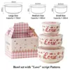 3 size bowls set Love pattern
