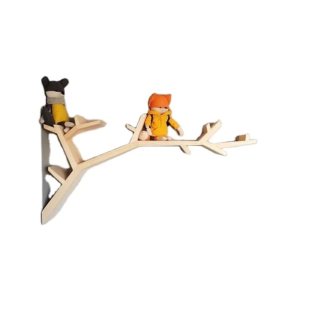 Школьная учебная комната L1200mmxD120mmxH500mm уникальная декоративная Современная коричневая деревянная ветка дерева детская книжная полка из