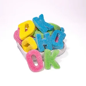 2.5kg Mixed Alphabet Shaped Soft Candy OEM Processing Colorful Bulk