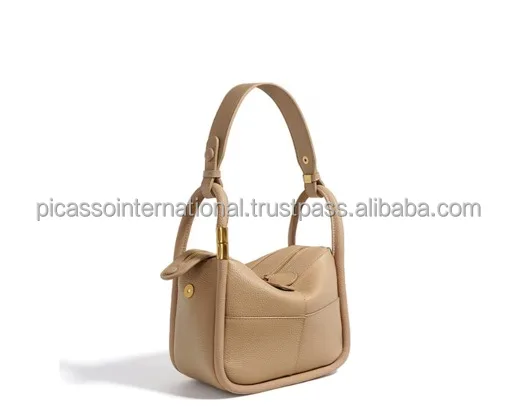 Exporting Finest Quality Zipper Closure Cotton Lining Women's Genuine Leather Tote Handbag Fashion Shoulder Bag for Sale