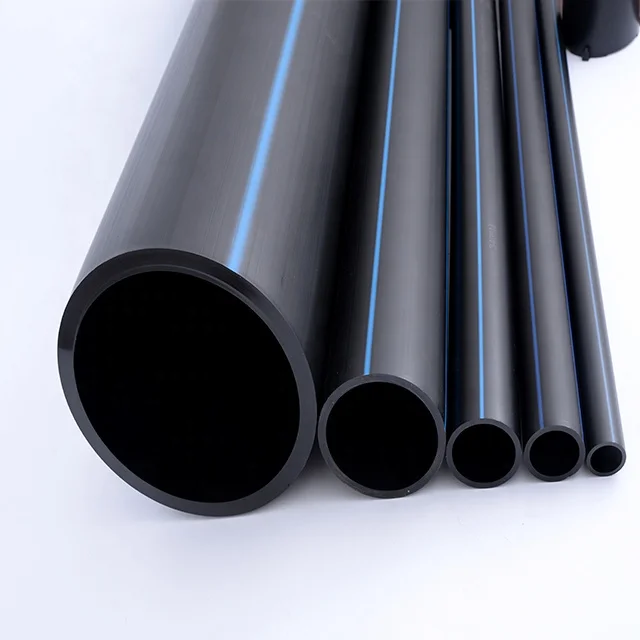 JS ISO Standard High Strength and Density 4'' Ips Poly Natural Pipe Black with Yellow Used for Liquid and Gas Transportation
