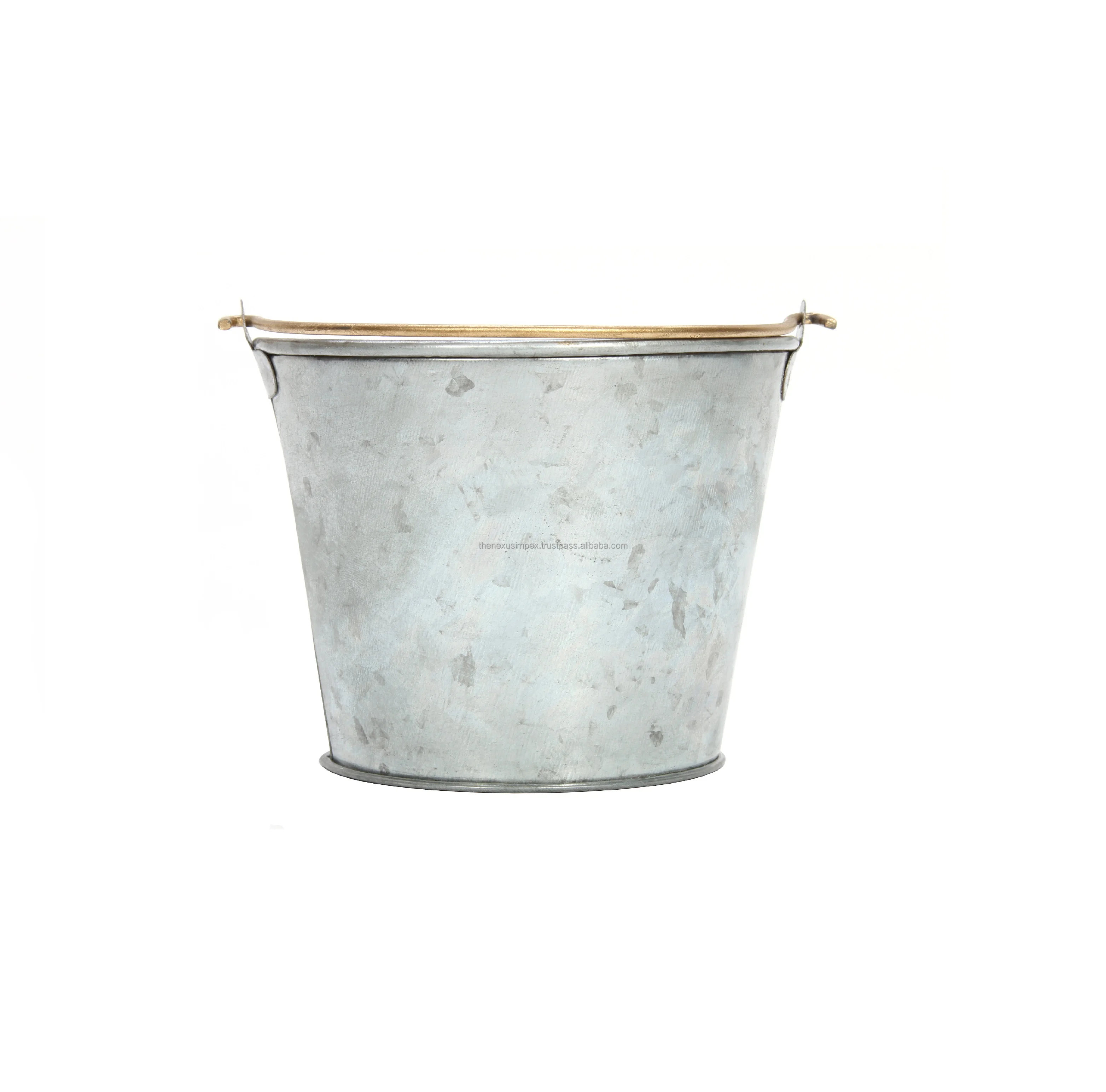 Galvanized Hanging Bucket In Rustic Finished New Galvanized Pots And