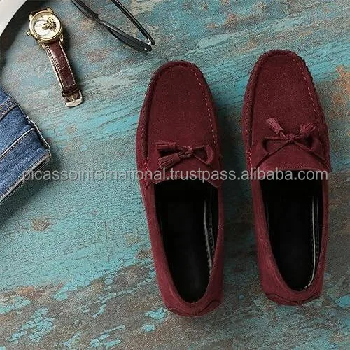 Good Quality Widely Selling Wholesale Supply Elegant Design Genuine Swede Leather Loafers Shoes for Bulk Purchase