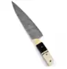 Glossy Black Horn, Cream-White Bone