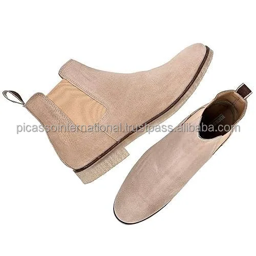 Indian Manufacturer of Best Quality Hot Selling Modern Design Men's Genuine 100% Swede Leather Boots at Factory Price