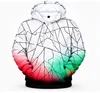 White Abstract Gradient Hoodie