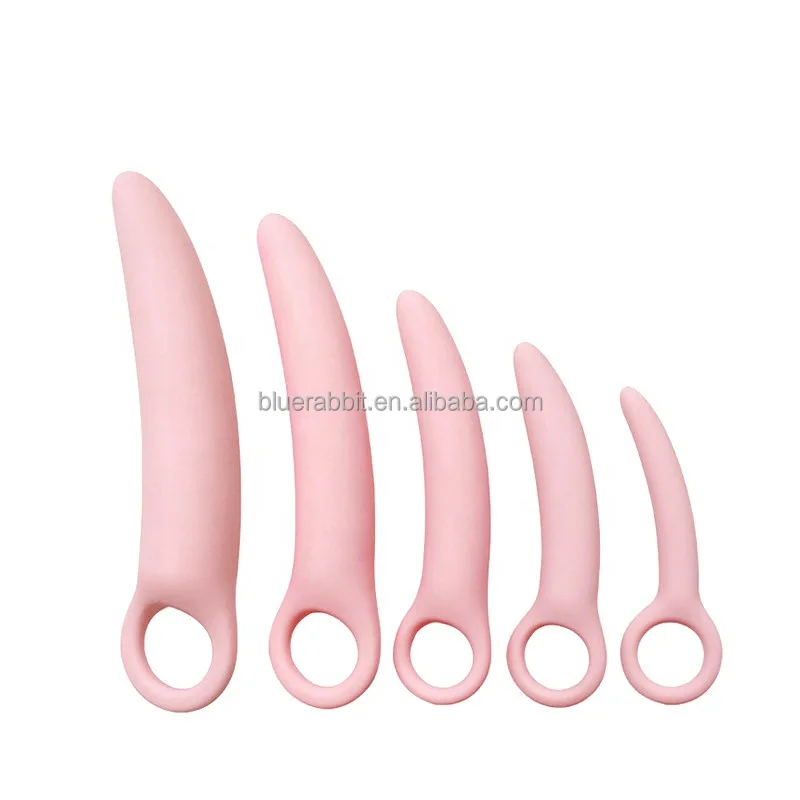 BlueRabbit 6size Hand-Hold Anal Plug Butt Plug Toys Silicone Pelvic Floor Vaginal Dilators Trainer Set for Women