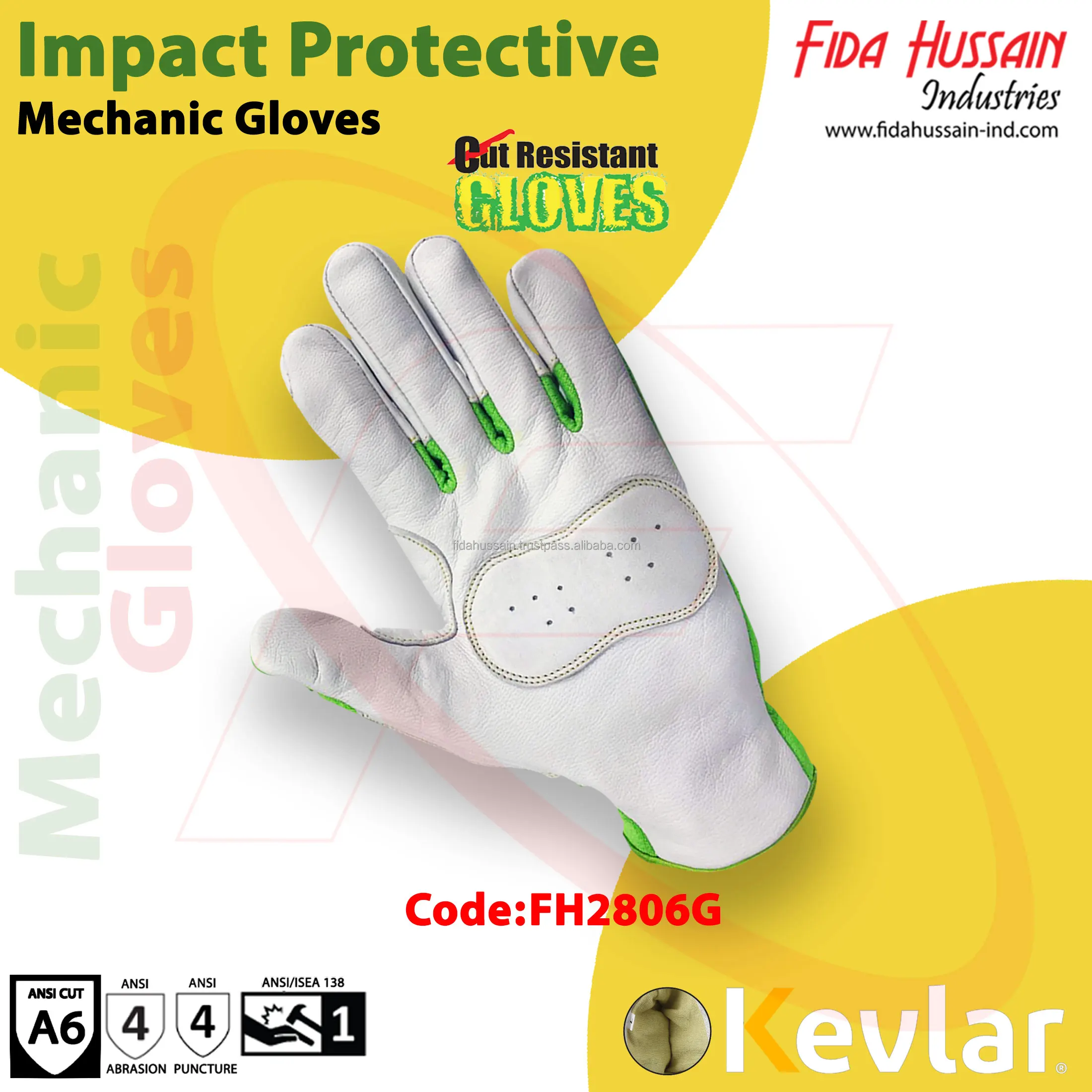 Fida Hussain Impact Protective Mechanic Gloves For Oil And Gas Field