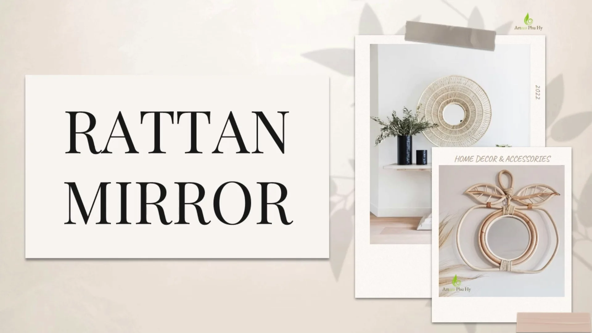 Cheapest Product Handmade Rattan Moon Mirror Sustainable Rattan Mirrored Frame For Decoration